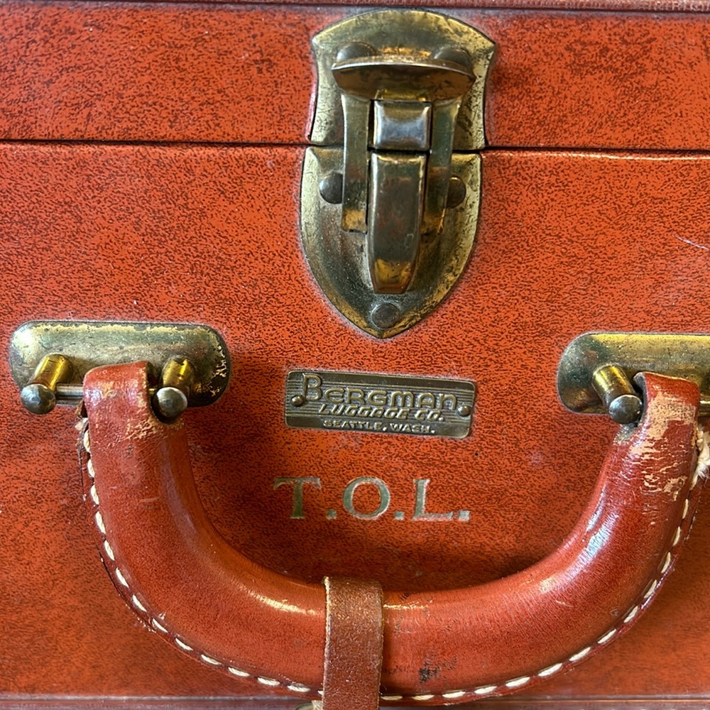 Bergman Luggage Company vintage vinyl suitcase